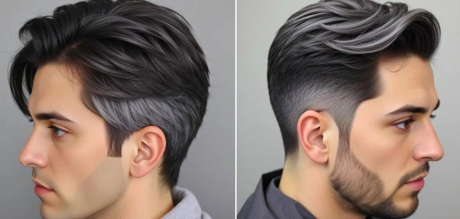 Gray Blending for Dark Hair Men